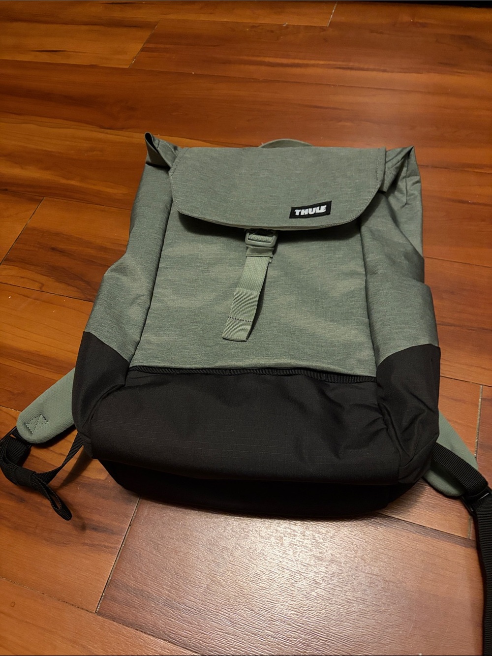 Thule Olive Green and Black Men's Roll-Top Backpack